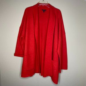 eileen fisher wool open coat